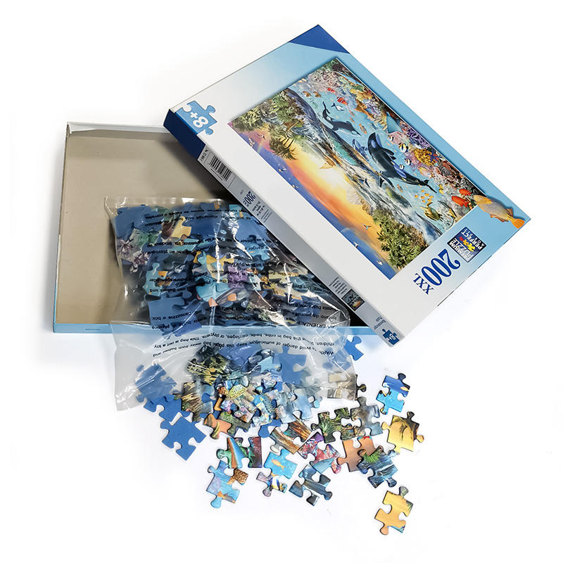 Brinquedos de papelão design personalizado Quebra-cabeça Anime Jogos de quebra-cabeça 200 ps Quebra-cabeça atacado com caixa