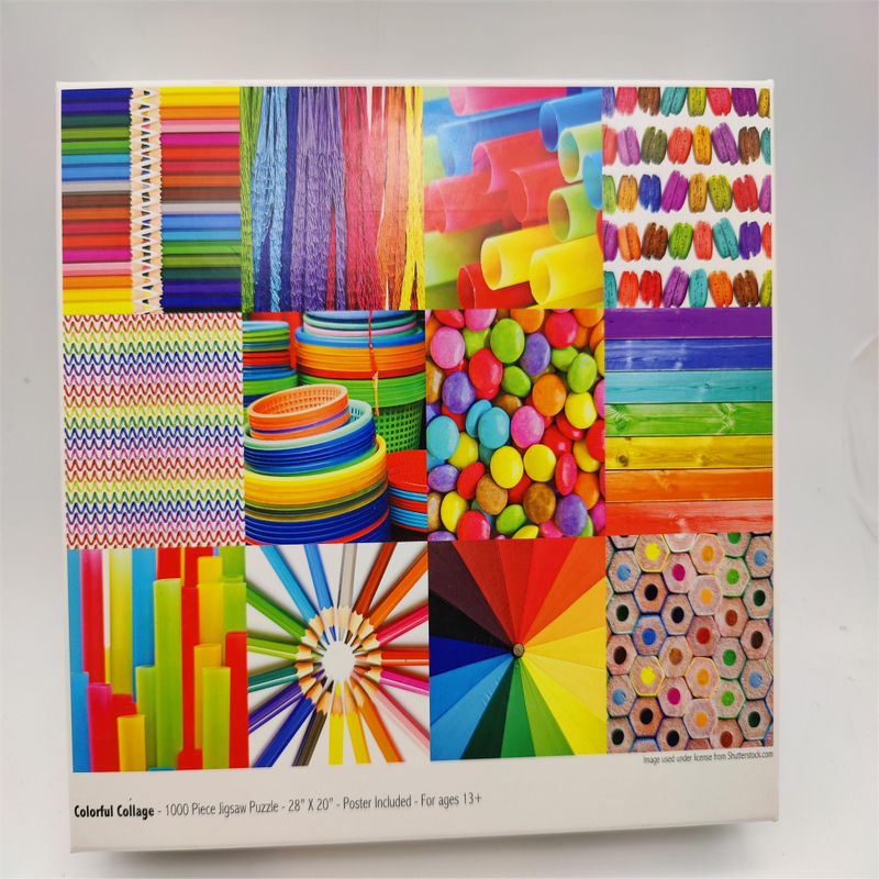 Produtos de quebra-cabeça de fábrica por atacado para jogos adultos papelão design personalizado 1000 peças quebra-cabeças