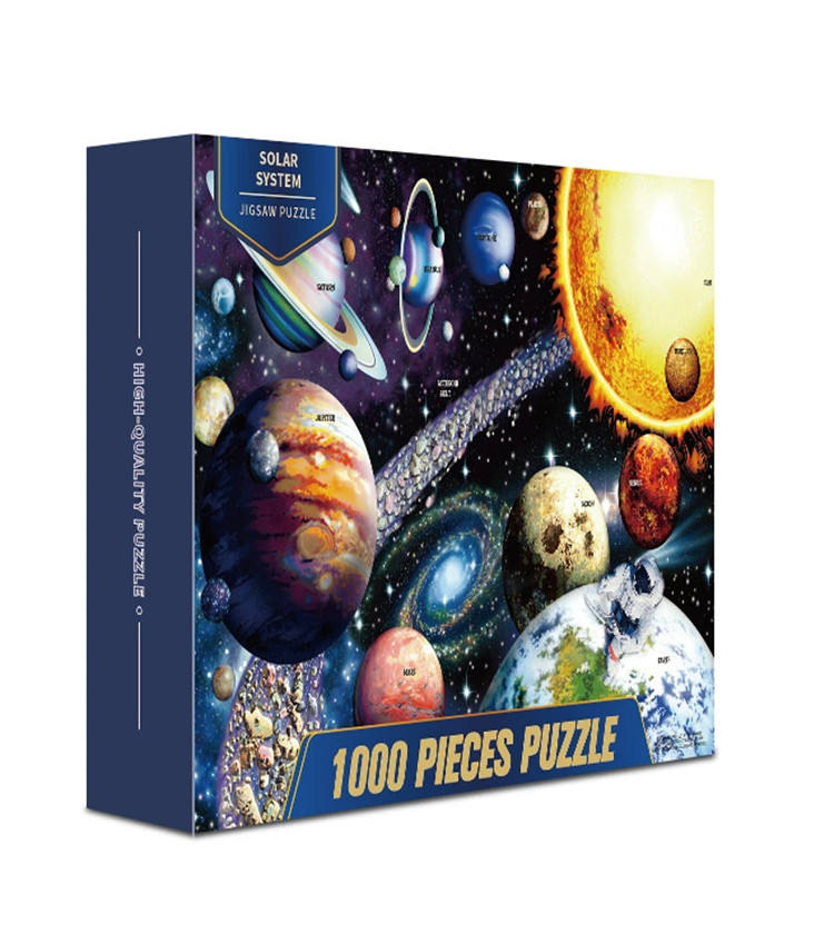 Fábrica ODM OEM 1000 Peças Viagem Espacial Papel Papelão Cinzento Quebra-Cabeças Para Adultos
