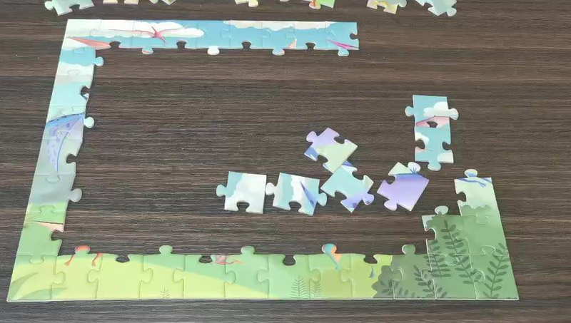Inteligência de preço de fábrica 48 peças Quebra-cabeça de chão grande Animal Brinquedo infantil Quebra-cabeça de madeira personalizado
