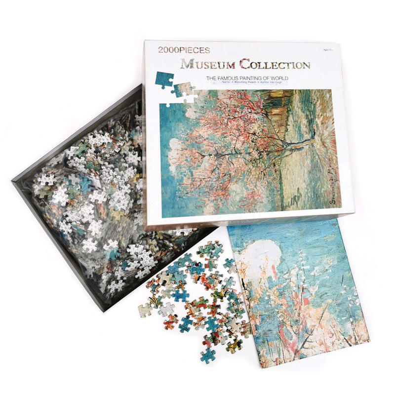 Jogo de tabuleiro de patchwork de pintura personalizada quebra-cabeças 2000 peças quebra-cabeça de papelão para presentes adultos