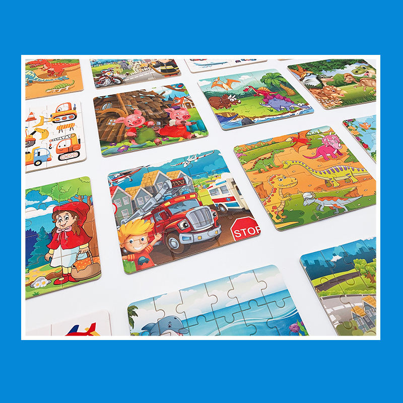 Novidades Brinquedos divertidos de madeira para crianças 4 em 1 Embalagem de tubo Quebra-cabeça para educação infantil