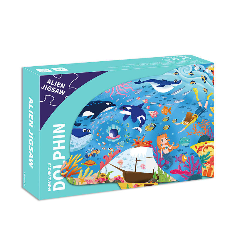 Brinquedos Educativos para Crianças Papel Papelão Animais 12 24 36 48 60 100 peças Quebra-cabeça