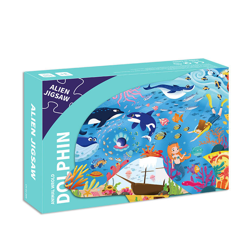 Brinquedos Educativos para Crianças Papel Papelão Animais 12 24 36 48 60 100 peças Quebra-cabeça