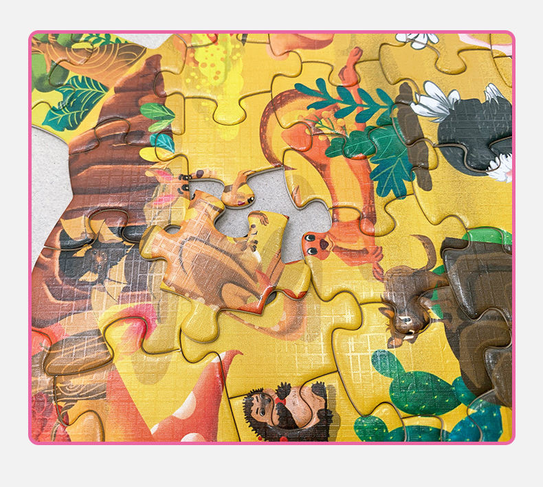 Animal de trem de tráfego de baixo preço por atacado Brinquedo infantil personalizado 24 36 48 60 peças quebra-cabeça