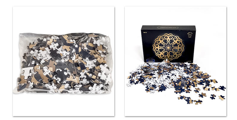 Venda imperdível jogo de brinquedo casual feito sob encomenda em forma redonda fornecedor dourado 500 peças quebra-cabeça