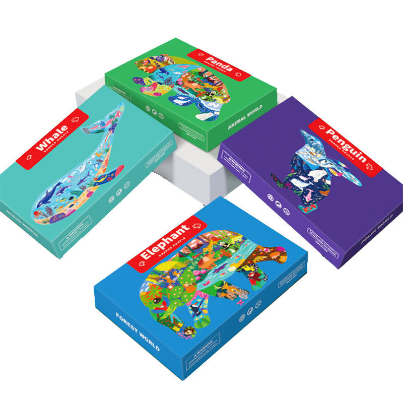 Toi Baby Brinquedos Intelectuais de Educação Infantil pcs Baleia Papel Papelão Crianças Quebra-cabeça para crianças