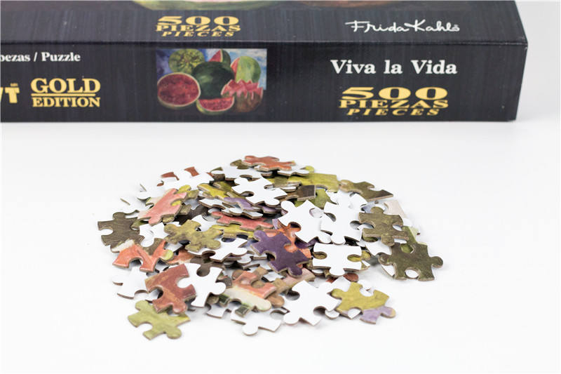 Atacado quebra-cabeças personalizados impressos em papel cartão 500 peças quebra-cabeças para adulto